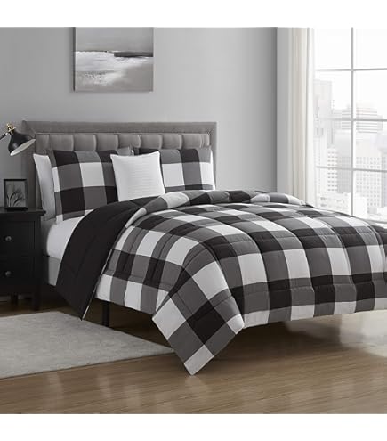 Gingham Sheets Truly Soft Everyday Buffalo Plaid Black